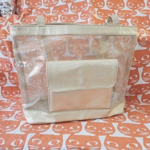 Large Vintage Gold mesh shoulder bag. Gorgeous shape